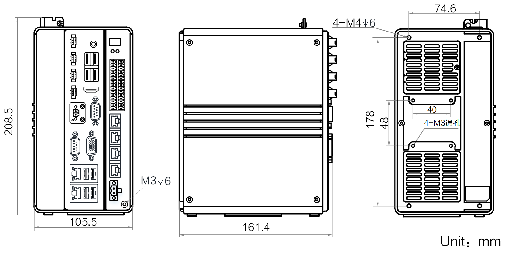 MV-VAC3504H-128G01外形尺寸图
