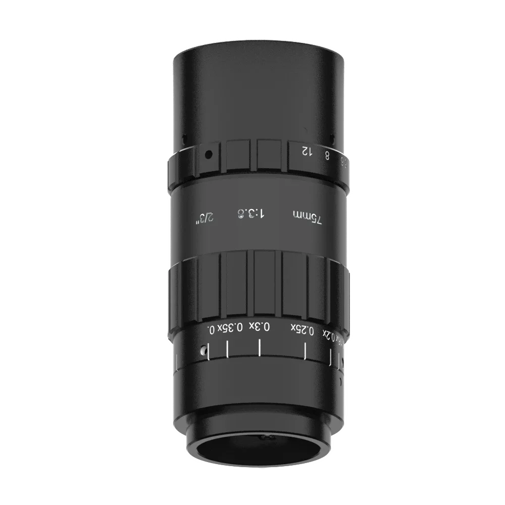 75mm，F3.8，2/3"，C接口，微距镜头（250mm（0.46X）-550mm（0.16X）） - 海康机器人 | 玮盈科技