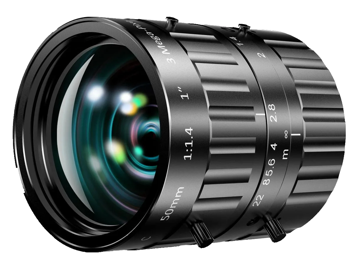 50mm，F1.4，1"，900-1700nm，C接口，短波红外镜头 - 海康机器人工业镜头 | 玮盈科技